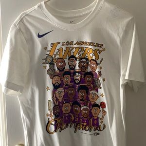 Nike Lakers cartoon championship t-shirt